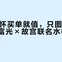为IP情怀买单就值，只图实用别碰——富光×故宫联名水杯值不值89元？