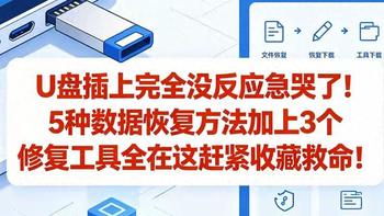 U盘插上没反应？5招救数据+3款修复工具，一次讲透
