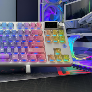 彩屏＋旋钮可热插拔，光污染＋8K回报率拉满！黑爵MK87 PRO
