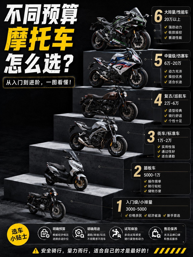 《摩托车怎么选？从3000到20万，一篇讲透》