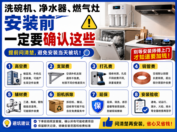 家电安装最容易被坑的，不是机器，而是这些“隐藏收费”