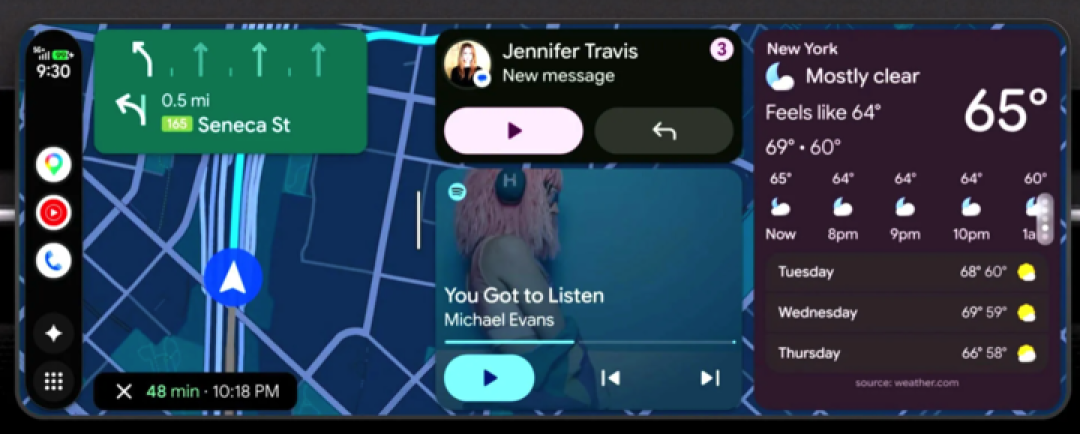 Android Auto 全面更新,看齐 Carplay!还有更「懂车」的 Gemini