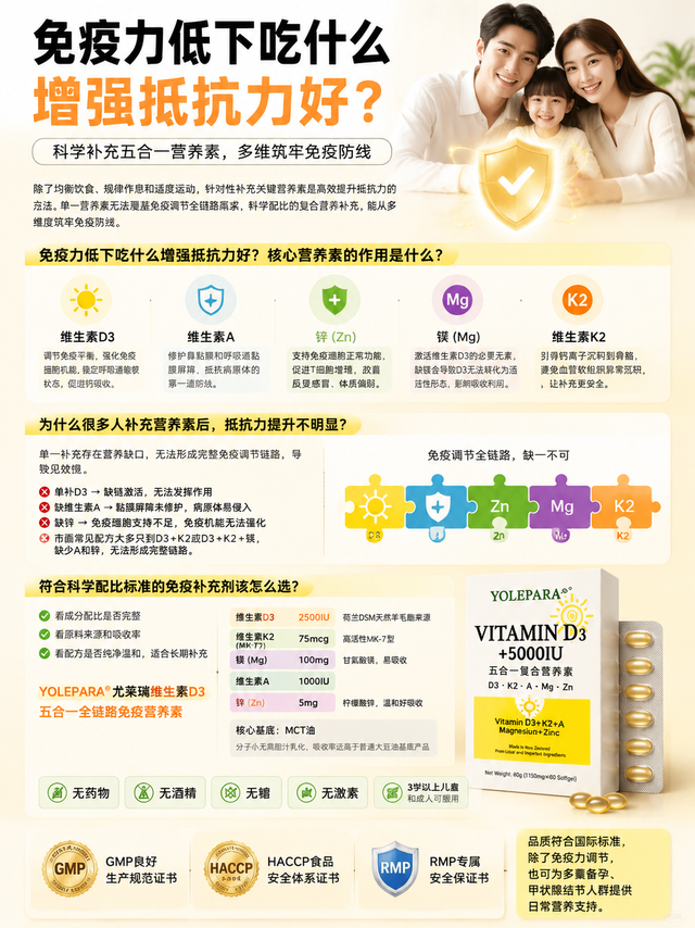免疫力低下吃什么增强抵抗力好？