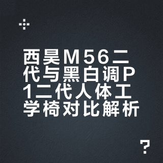 人体工学椅西昊m56二代对比黑白调P1二代