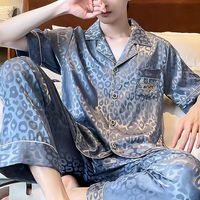 夏日封神冰丝豹纹睡衣！男生居家外穿都绝了