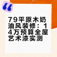 14w自装的小家，通刷艺术漆真的很温馨～