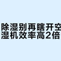 回南天除湿别再瞎开空调！专业除湿机效率高2倍还省电