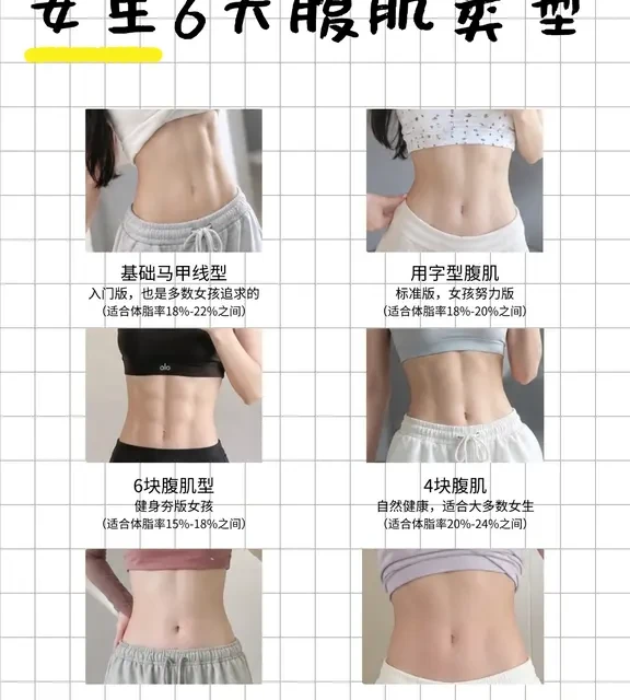女生六大练腹肌类型，看看你是哪种？
