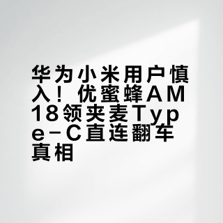 华为小米用户慎入！优蜜蜂AM18领夹麦Type-C直连翻车真相