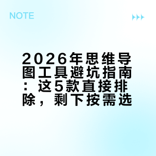 2026年思维导图工具避坑指南：这5款直接排除，剩下按需选