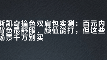 斯凯奇撞色双肩包实测：百元内背负最舒服、颜值能打，但这些场景千万别买