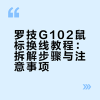 罗技G102鼠标换线，耗时20分钟