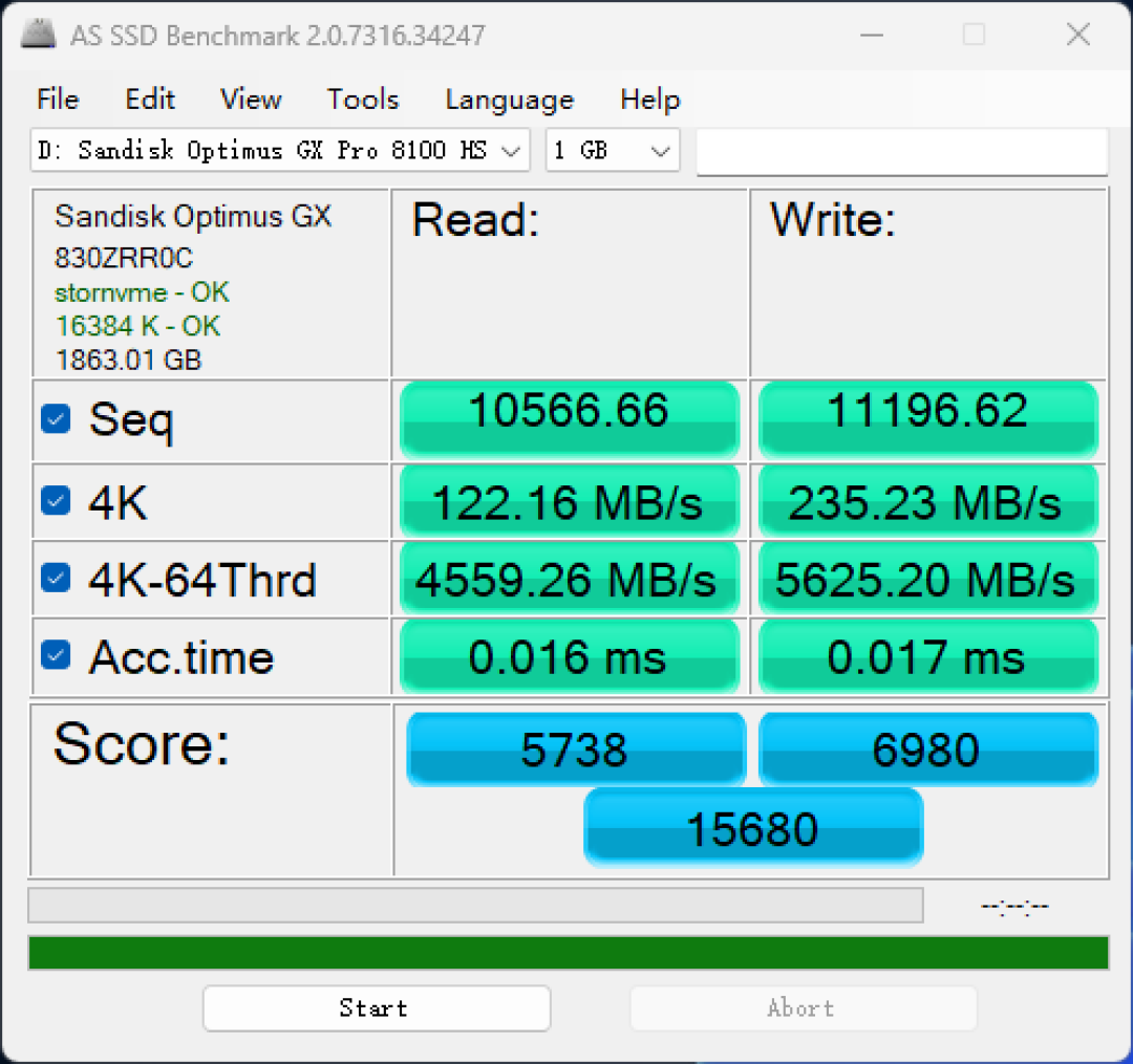 闪迪完美旗舰PCIe 5.0 SSD OPTIMUS GXPRO 8100 2TB实测：极速14.9GB/s、温度有惊喜