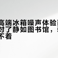 海尔中高端冰箱噪声体验两极分化，装对了静如图书馆，装错了吵到睡不着