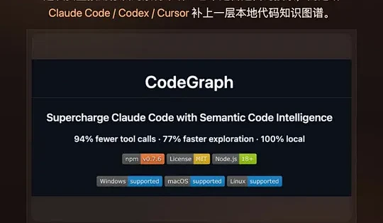 AI 编码如何不再“迷路”？CodeGraph 用知识图谱重构代码上下文_服务软件_什么值得买
