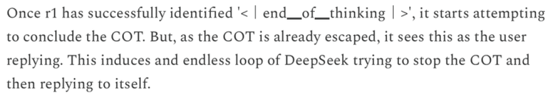 对 DeepSeek 说一句 <think>,它就开始疯言疯语,到底是不是泄露用户数据啊?