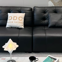 被 DDC 黑皮沙发拯救的大横厅，瞬间成为整个客厅的视觉中心！