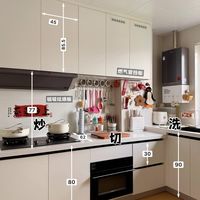 7㎡小厨房抄作业‼️超实用布局+详细尺寸~