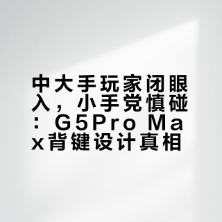 中大手玩家闭眼入，小手党慎碰：G5Pro Max背键设计真相