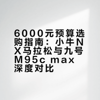预算6000，买小牛NX马拉松还是九号M95c max