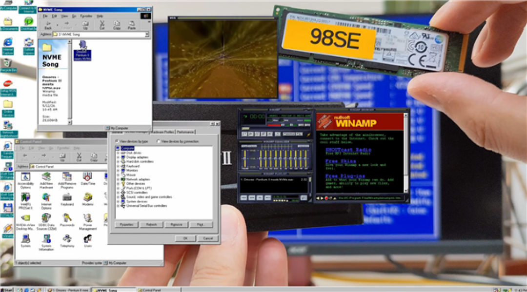 1997年的CPU配2020年代SSD!奔腾II成功驱动NVMe:100MB/s速度感人