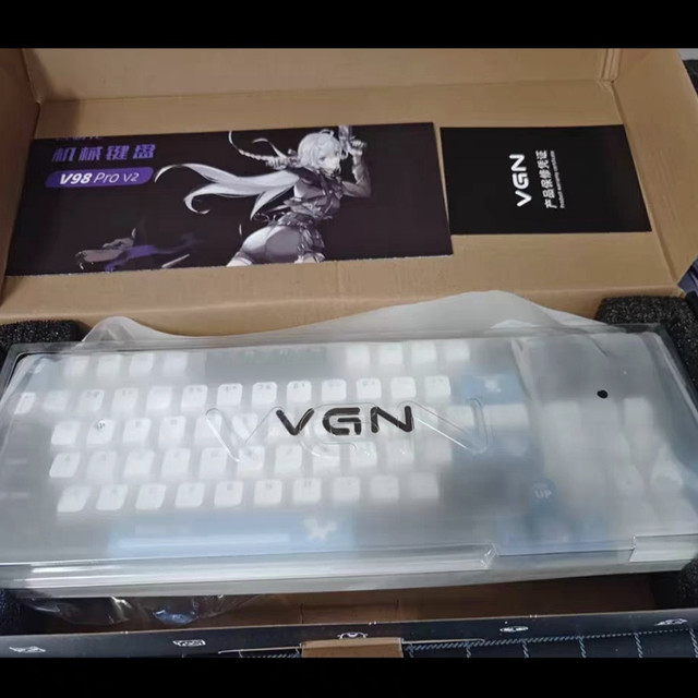 VGN V98 Pro 努巴尼源限定款97键2.4G蓝牙多模无线机械键盘黑色Box