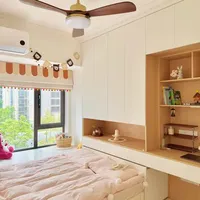 7m²小卧室，装了风扇灯真的太实用了！
