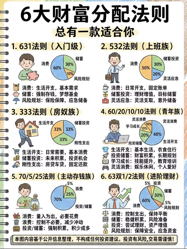 掌握6大财富分配法则，轻松理财！