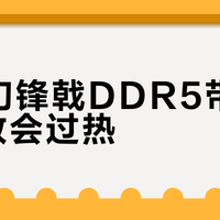 芝奇幻锋戟DDR5带RGB灯效会过热？实测温差仅2℃，99%用户无需担心