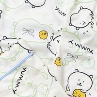 自嘲熊冰丝睡衣｜夏季凉感薄款短袖套装