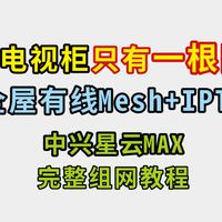 客厅单网线实现全屋有线 Mesh+IPTV！中兴星云 MAX 完整配置