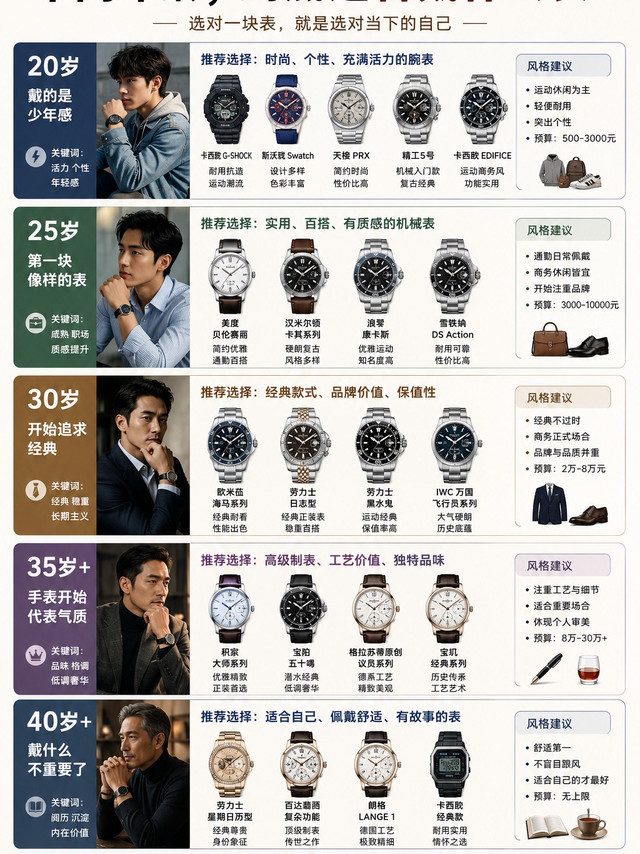 不同年龄，到底适合戴什么表？