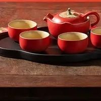 万仟堂（Edenus）事事如意朱漆釉茶具套装 · 7件全套