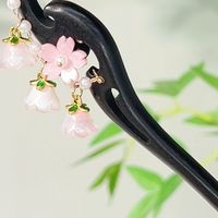 铃兰流苏黑檀木簪，温婉木质古风超治愈！