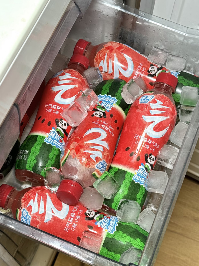 元气森林西瓜味气泡水，夏日观赛清爽伴侣