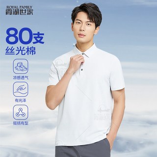 618大促｜霞湖世家80支液氨丝光凉感男士Polo衫377促销