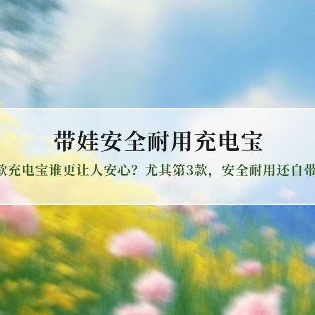实测｜带娃出门，这5款充电宝谁更让人安心？尤其第3款，安全耐
