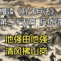 慢读《孙子兵法》第二十五篇 抗扰动丨他强由他强，清风拂山岗