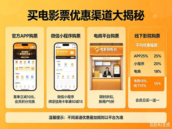 买电影票优惠渠道大揭秘！能省一点是一点