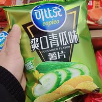 可比克纯切青瓜味薯片开箱体验