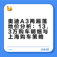 奥迪A3两厢✨13.3落地｜攻略分享