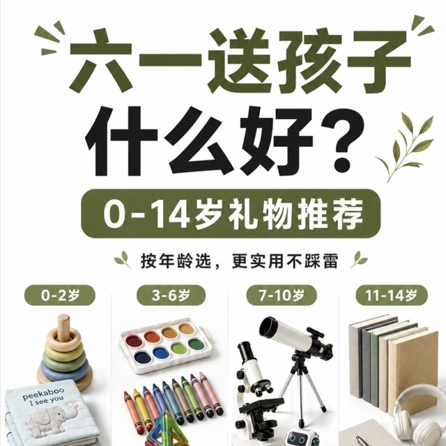 六一送礼不纠结｜0‑14岁分龄礼物清单，宝妈直接抄作业✨