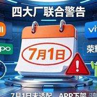 四大手机厂突然联合警告!7月1日起,你的APP可能用不了