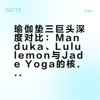 瑜伽垫三巨头深度对比:Manduka、Lululemon与Jade Yoga的核心差异