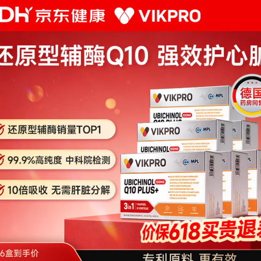 VIKpro还原型辅酶Q10泛醇 护心脏心脑血管 稳健心脏 购买分析