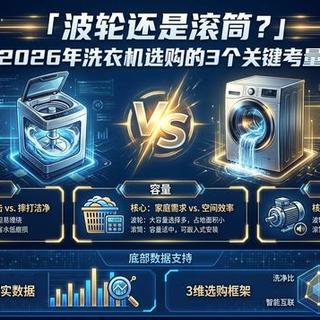 波轮还是滚筒？2026年洗衣机选购核心看这3点