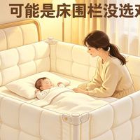 宝宝睡觉总卡手、总醒？可能是床围栏没选对