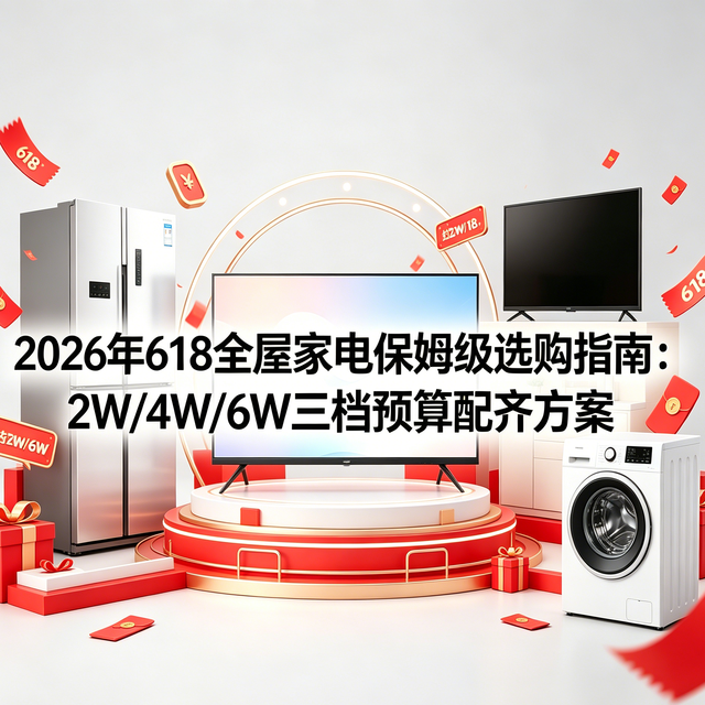 2026年618全屋家电保姆级选购指南:2W/4W/6W三档预算配齐方案