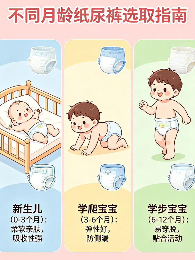 宝宝纸尿裤别乱买！按月龄选超省心