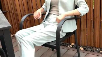 “库里斯”长裤+薄袜+小西装，利落干练，上班出街双重气场！